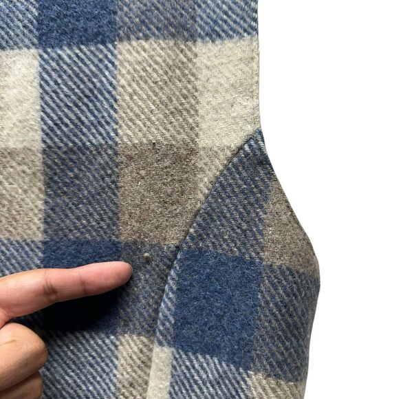 Chrysantheme Vest Women Medium Wool Blend Plaid Vintage Western Cowgirl Bohemian - Picture 9 of 9